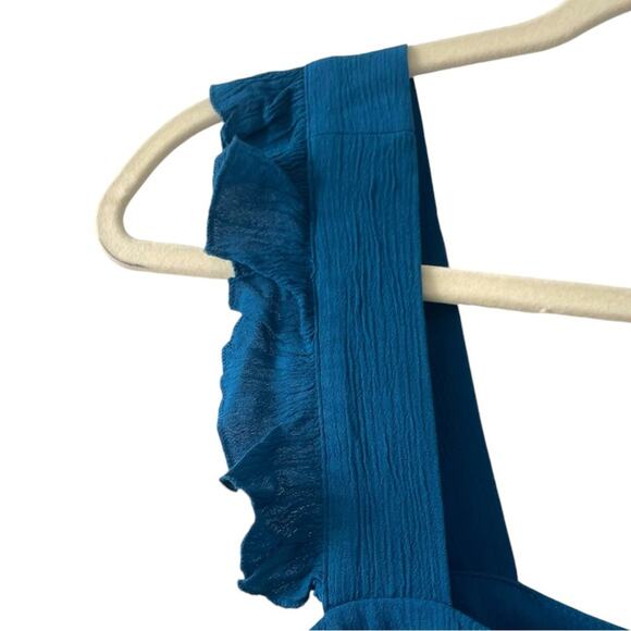 Forever 21 teal boho sleeveless blouse size small - Picture 4 of 6